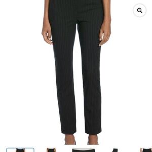 Rafaella Women's Black Pinstripe Straight Leg Pants